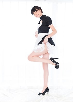 anna matsuda, hairy pussy, maid, solo girl, teen, uniform, 