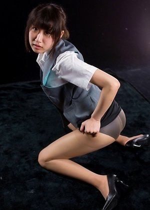 fingered, heels, karina oshima, schoolgirls, teasing, teen, torn pantyhose, upskirt, 